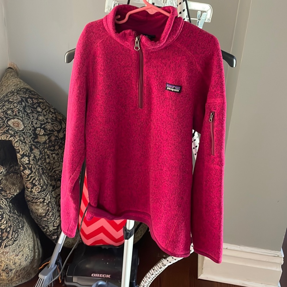 A magenta Patagonia fleece